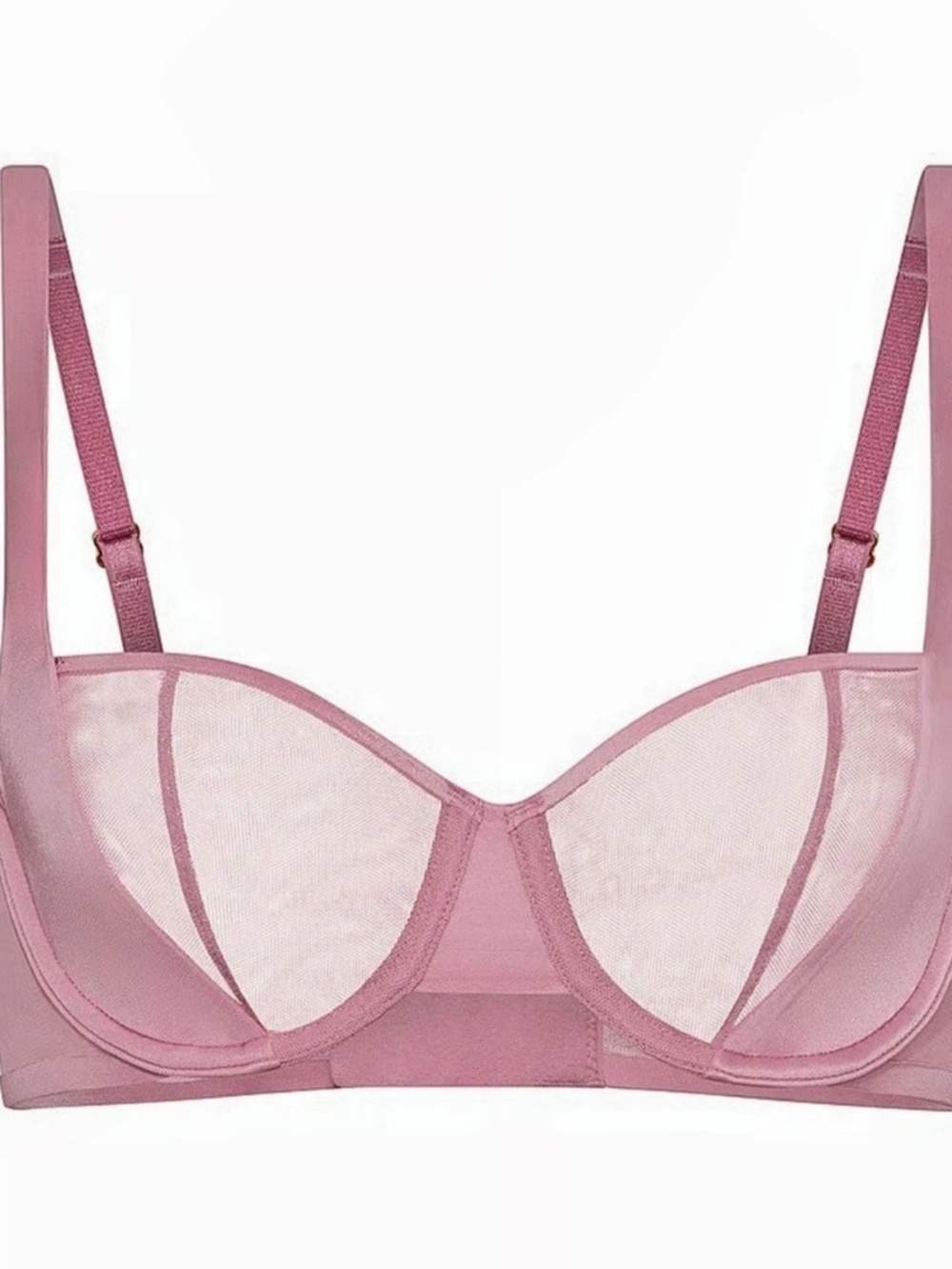 Victoria's Secret Sexy Illusions Mesh Bra in Pink 34B NWT